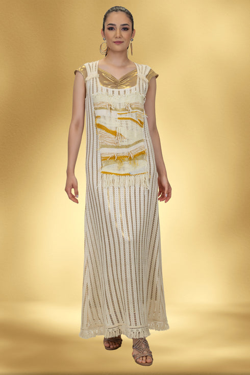 Rochie tricot cu aplicatii manuale – CTN-55